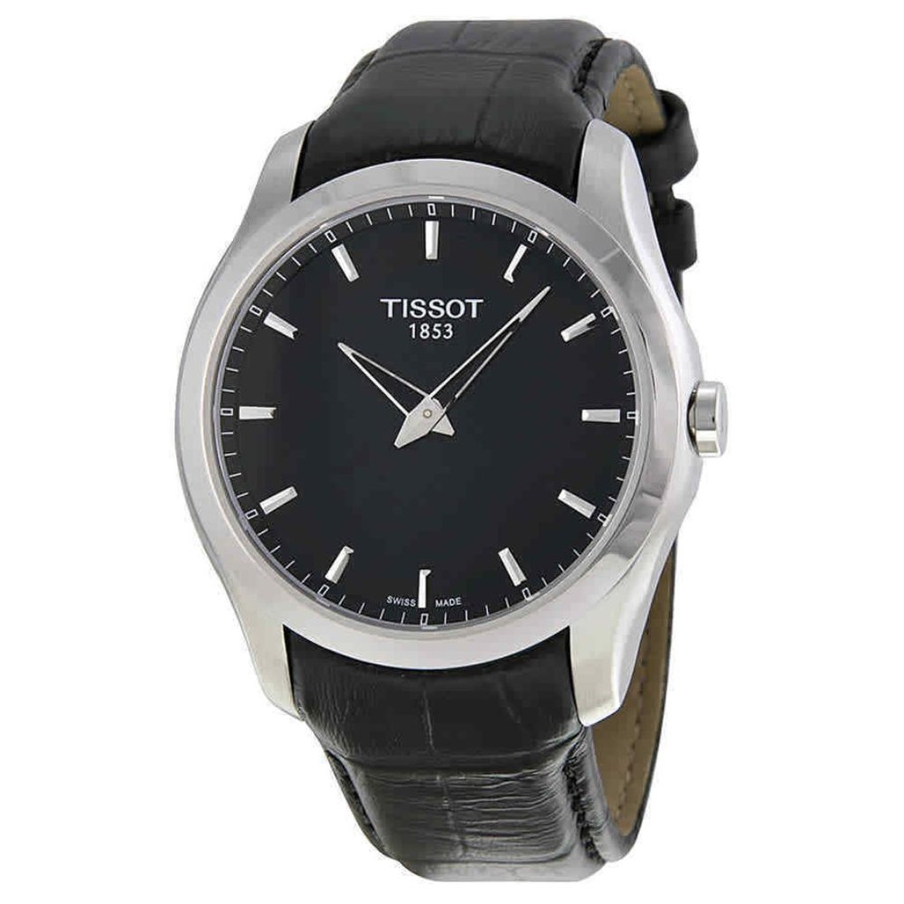 Tissot Analog Black Leather Men's Watch